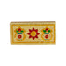 Chowki With Base- 1.25 X 4 X 2 Inches | Gold Polish Bajot/ Kalash & Flower Design Patla/Manai Palagai For Pooja - Pooja Aasan & Bajot & Pooja Mat