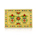 Chowki With Base- 1.5 X 6 X 4 Inches | Gold Polish Bajot/Kalash & Flower Design Patla/ Manai Palagai For Pooja - Pooja Aasan & Bajot & Pooja Mat