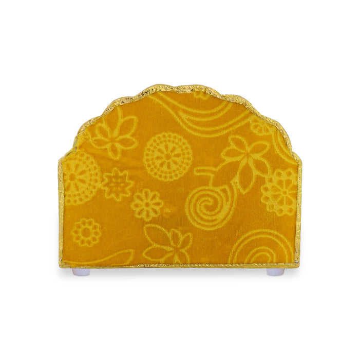 Peacock Simhasan - 8 x 10 Inches | Decorative Deity Throne/ Velvet Seat God Singhasan for Pooja Altar