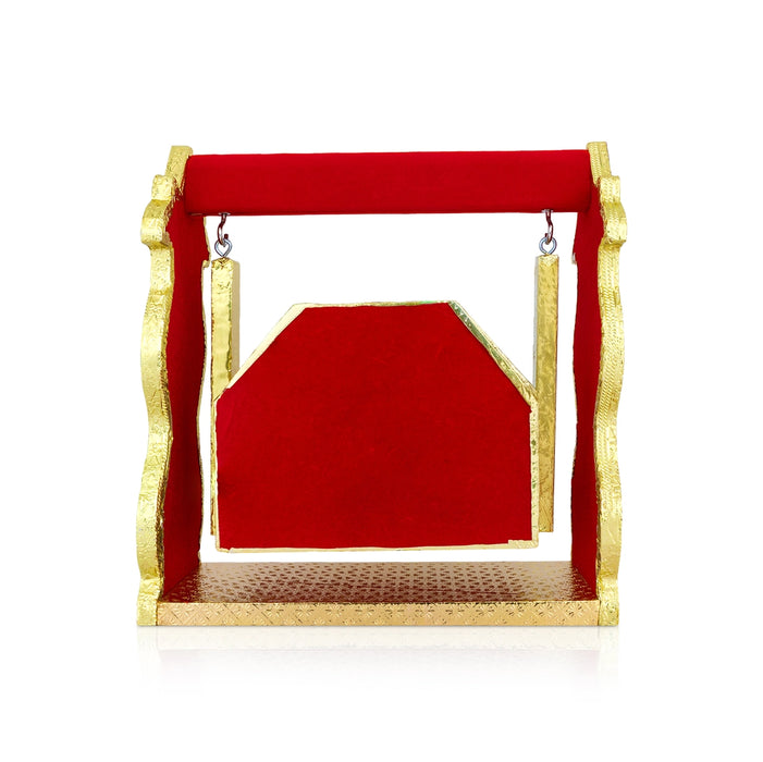 Decorative Jhula - 8 x 8.5 Inches | God Swing/ Deity Jhoola for Daily Worship & Janmashtami Decor