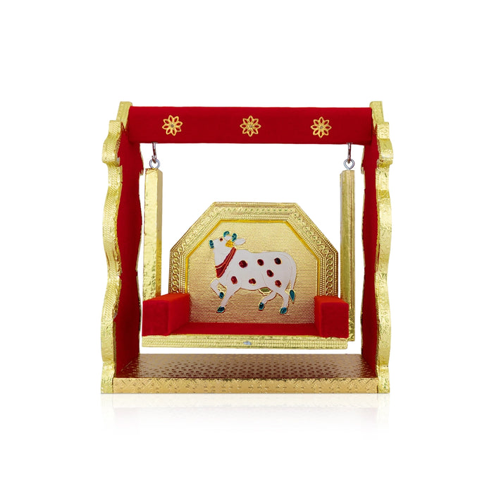 Jhula - 9 x 8.5 Inches | Decorative Swing for Laddu Gopal / Krishna Idol Jhula for Pooja Space & Home