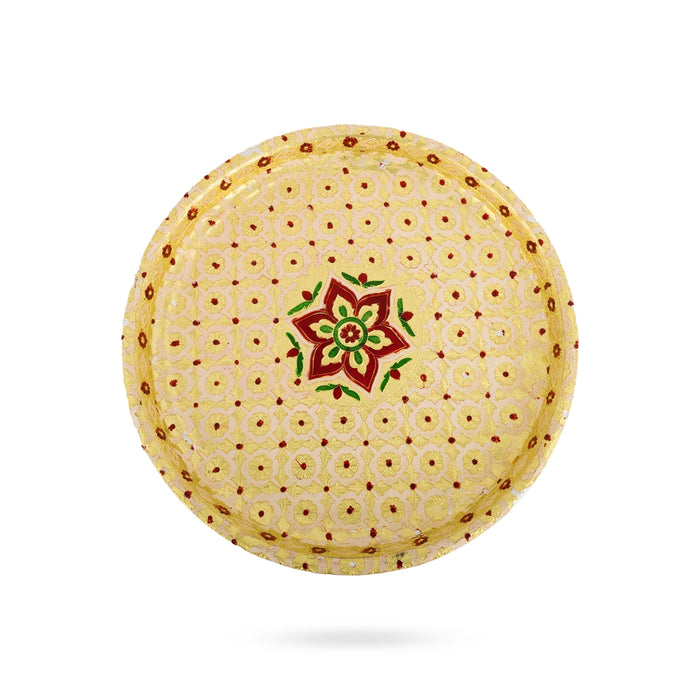 Karwachauth Thali Set - 12 Inches | Karva Chauth Pooja Thali Kit/ Vrat Set for Married Women & Festival Rituals