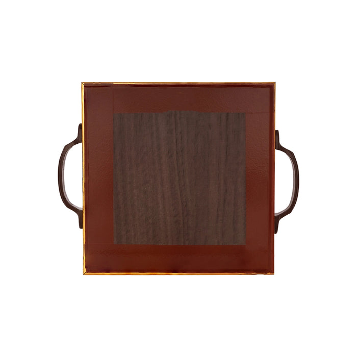 Tanjore Painting Wooden Tray - 6 x 6 Inches | Pooja Tray / Swan Design Pooja Tray For Home