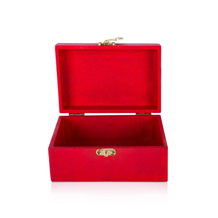 Pooja Box - 4 x 6 Inches | Wooden Box/ Storage Box/ Jewellery Container for Home