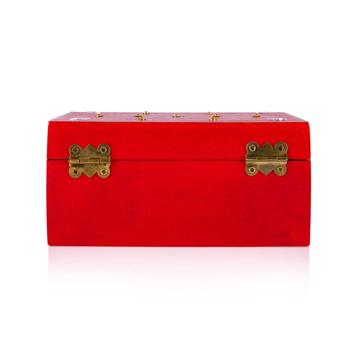 Pooja Box - 4 x 6 Inches | Wooden Box/ Storage Box/ Jewellery Container for Home