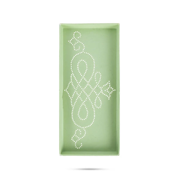 Rangoli Stencil – 2.5 X 6 Inches | 6 Pcs / Dotted Design Kolam Stencil / Reusable Rangoli Jali For Festivals