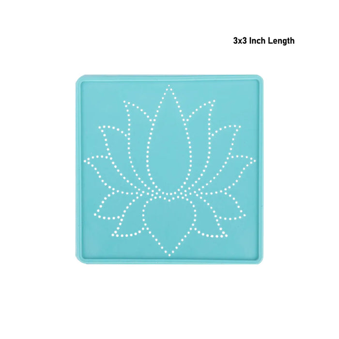 Rangoli Stencil – 3 X 3 Inches | 6 Pcs / Dotted Design Rangoli Jali / Kolam Maker For Home Decoration