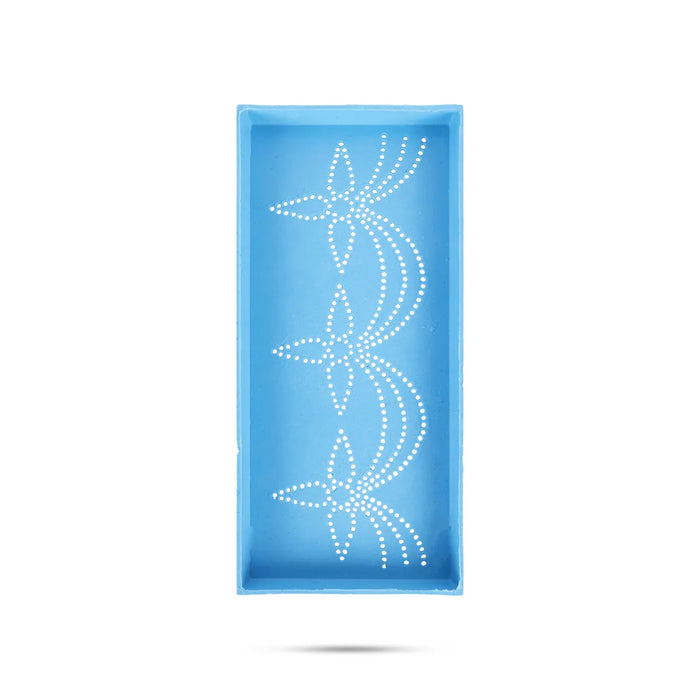 Rangoli Stencil – 2.5 X 6 Inches | 6 Pcs / Dotted Design Kolam Stencil / Reusable Rangoli Jali For Festivals