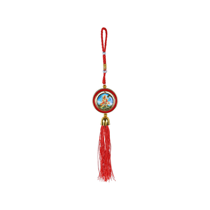 Car Hanging - 12 Inches | Round Car Mirror Hanging / Hanging Latkan / Car Hanging Decor - Car Stand & Car Accessories