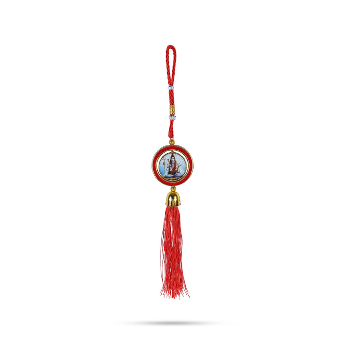 Car Hanging - 12 Inches | Round Car Mirror Hanging / Hanging Latkan / Car Hanging Decor - Car Stand & Car Accessories