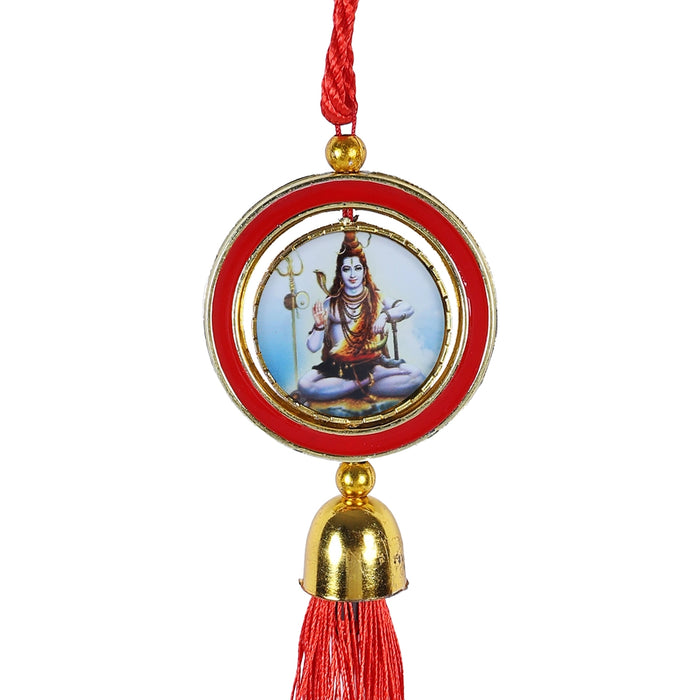 Car Hanging - 12 Inches | Round Car Mirror Hanging / Hanging Latkan / Car Hanging Decor - Car Stand & Car Accessories