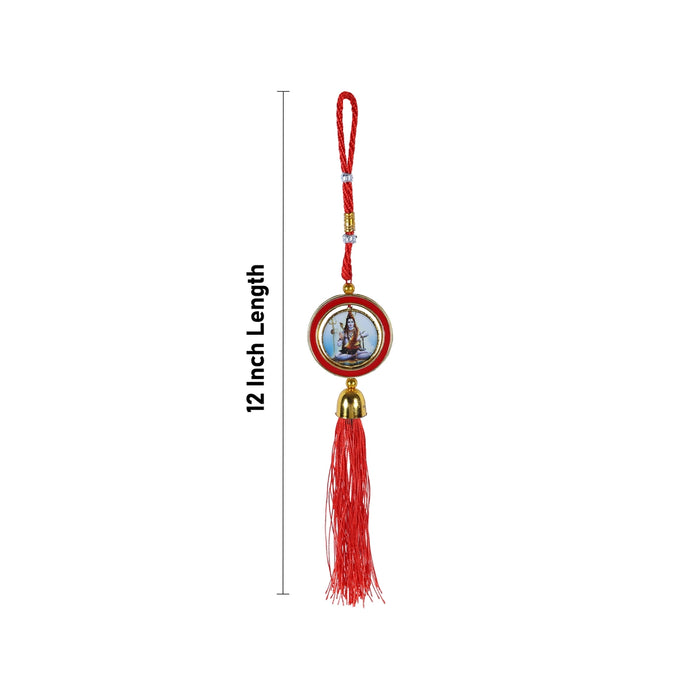 Car Hanging - 12 Inches | Round Car Mirror Hanging / Hanging Latkan / Car Hanging Decor - Car Stand & Car Accessories