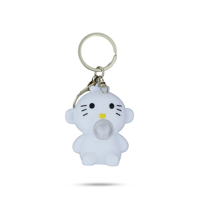 Bubble Squeeze Toy Keychain - 2 x 2 inches | Cute Key Ring / Stress Relief Key Holder for Bags & Daily Use - Key Chain & Key Holder