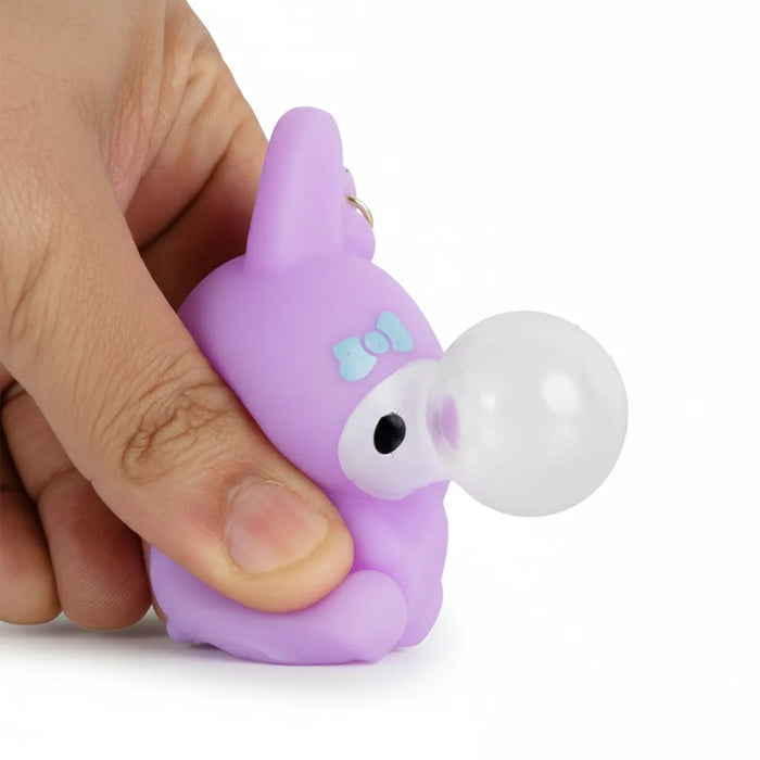 Bubble Squeeze Toy Keychain - 2 x 2 inches | Cute Key Ring / Stress Relief Key Holder for Bags & Daily Use - Key Chain & Key Holder