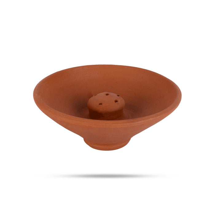 Agarbathi Holder - 2 x 4.25 Inches | Clay Agarbathi Stand / Incense Sticks Holder for Pooja - Agarbathi Stand
