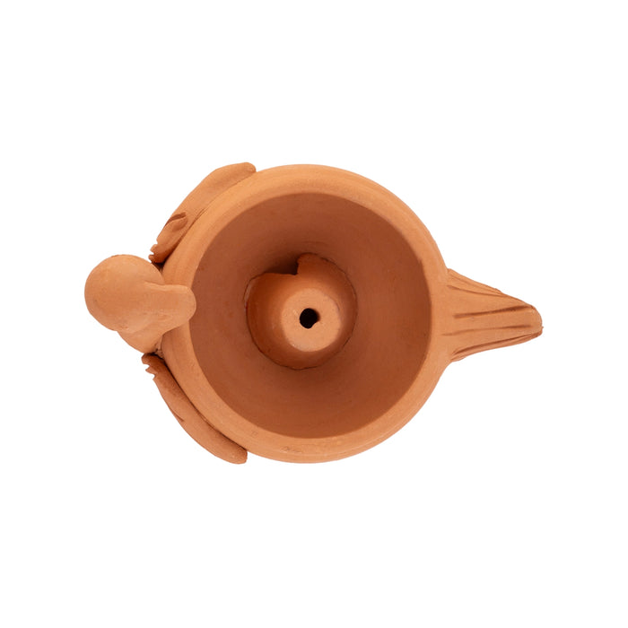 Deepam | Swan Design Lamp / Agal Vilakku / Pooja Diya / Clay Lamp for Home - Karthik Deep