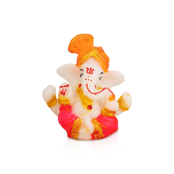 Ganesha Murti - 2.75 x 2 Inches | Resin Ganpati Idol/ Vinayagar Statue for Home, Pooja Room & Gifting
