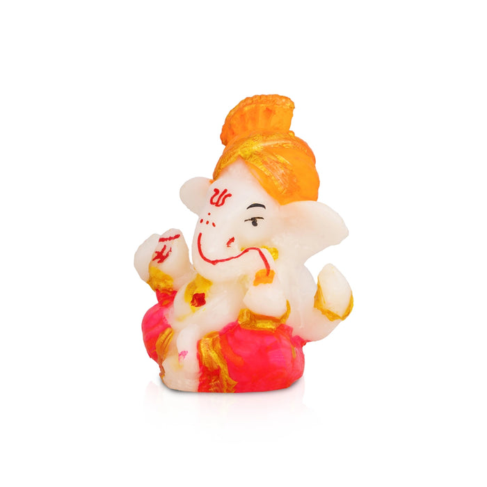 Ganesha Murti - 2.75 x 2 Inches | Resin Ganpati Idol/ Vinayagar Statue for Home, Pooja Room & Gifting