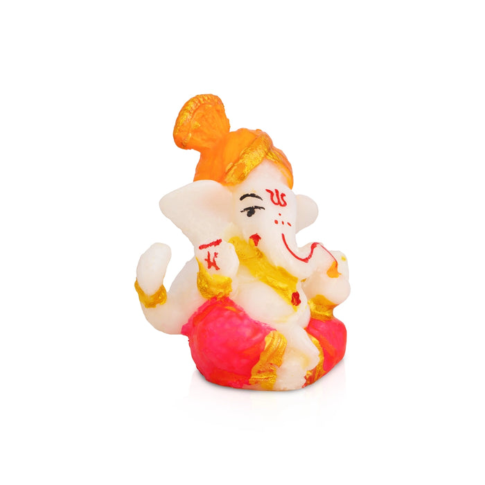 Ganesha Murti - 2.75 x 2 Inches | Resin Ganpati Idol/ Vinayagar Statue for Home, Pooja Room & Gifting