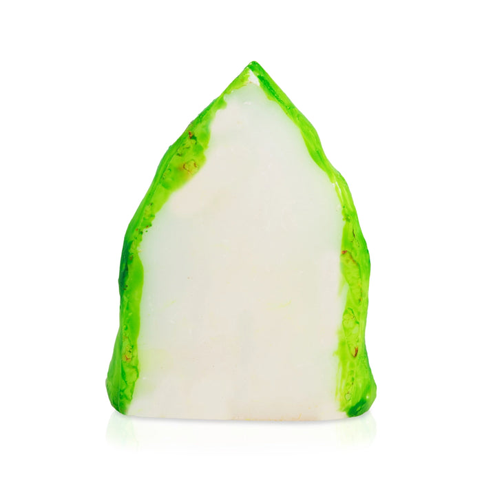 Stone Ganesha - 2.75 x 2 Inches | Ganesha Idol on Betel Leaf/ Vinayagar Murti for Car Dashboard & Pooja