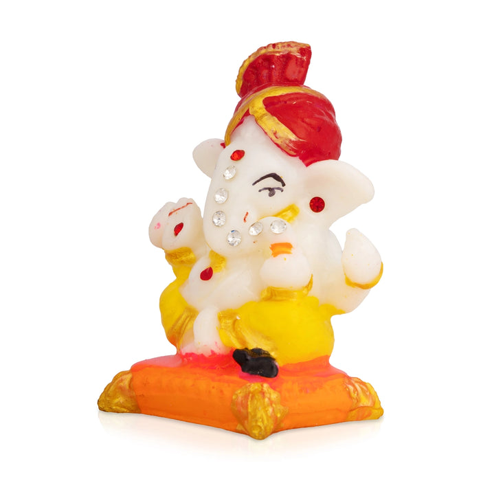 Gansha Murti - 3 x 2.5 Inches | Resin Idol/ Lord Vinayagar Statue for Living Room & Pooja Decor