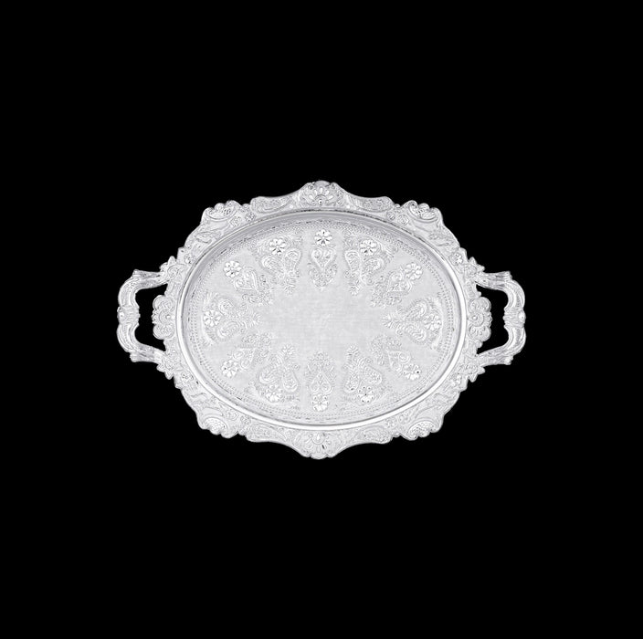 Tray with Handle - 1 x 15 Inches | Serving Plate / Decorative Tray for Home Decor & Gifting