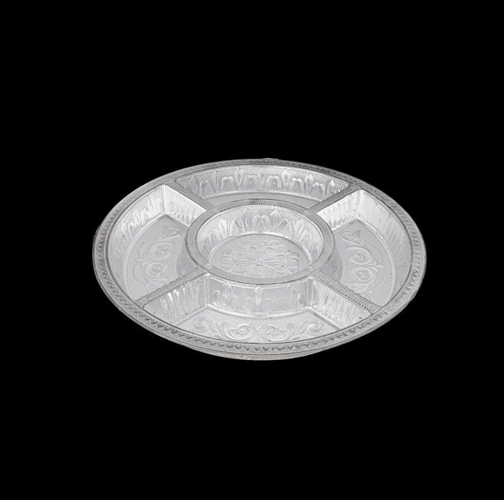 Dry Fruit Box - 1 x 9.5 Inches | Decorative Round Shape Dry Fruit Serving Tray/ Gift Box for Festive & Wedding Use