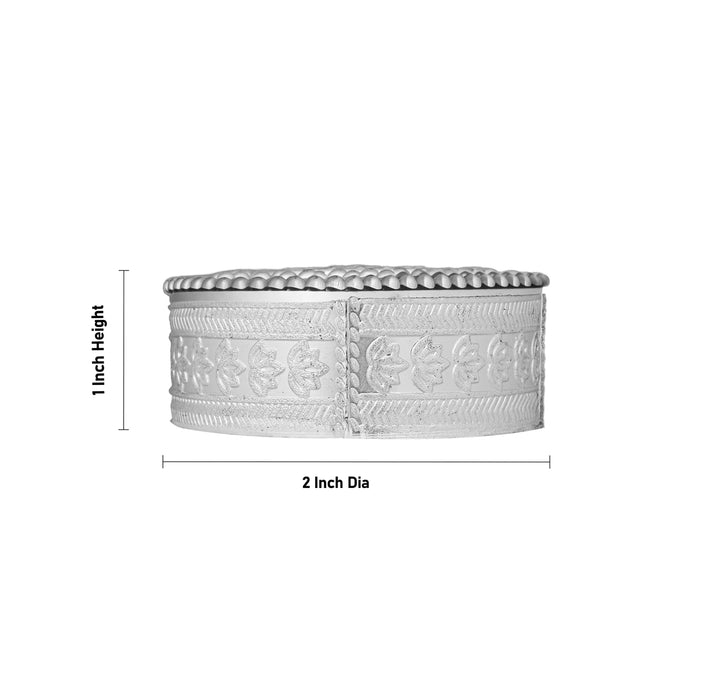 Kumkum Box - 1 x 2 Inches | 6 Pcs/ Kumkum Bharani/ Sindoor Pot for Women & Pooja