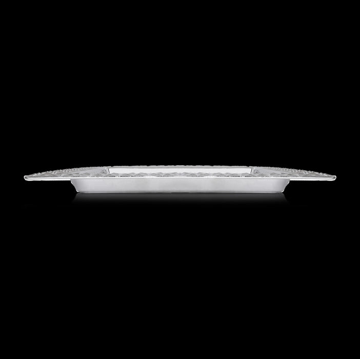 Tray - 1 x 16.5 Inches | Decorative Tray / Silver Polish Plate/ Serving Tray For Home Decor
