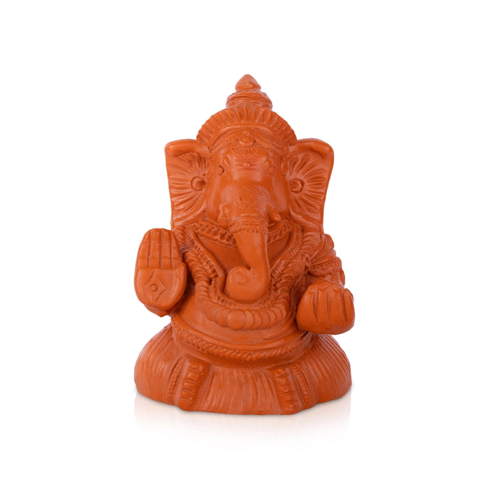 Ganesha Terracotta Clay Golu Bommai - 7 x 4.5 Inches | Giri Golu Doll/ Navaratri Kolu Bommai/ Gombe/ Bommalu