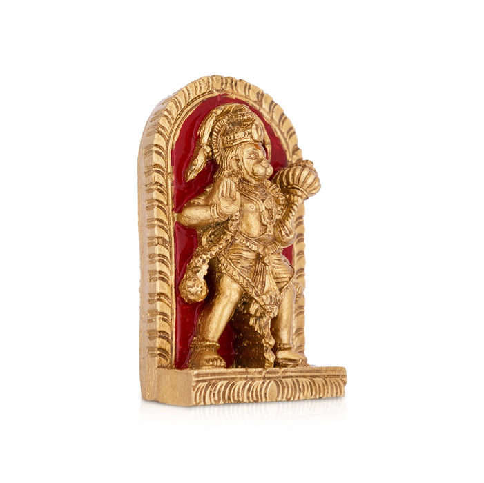 Hanuman Standing With Arch Murti - 3.5 x 2 Inches | Resin Idol/ Anjaneyar Statue For Home & Car Decor