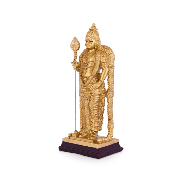 Malaysia Murugan Standing On Base Murti - 6.5 x 2.8 Inches | Resin Idol/ Murugan Statue For Home