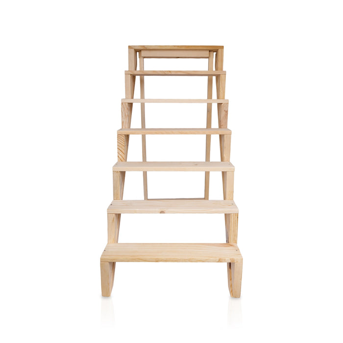 Golu Stand - 29.5 x 12 Inches | Wooden Golu Padi/ Bomma Stand/ 7 Steps/ Golu Step for Navratri