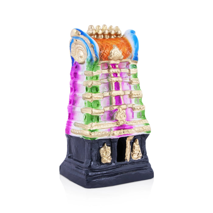 Gopuram Clay Golu Bommai - 10 x 5 Inches | Giri Golu Doll/ Navaratri Golu Bomma/Gombe/Bommai - Clay Kolu Bommai