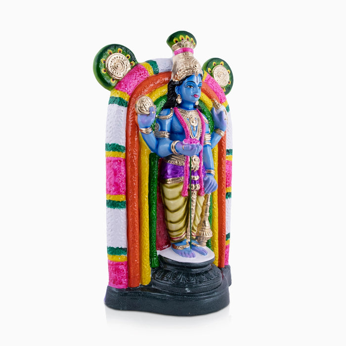 Guruvayurappan Paper Mache Golu Bommai - 18 x 10 Inches | Giri Golu Doll/ Navaratri Golu Bomma/Gombe/Bommai - Paper Mache Kolu Bommai