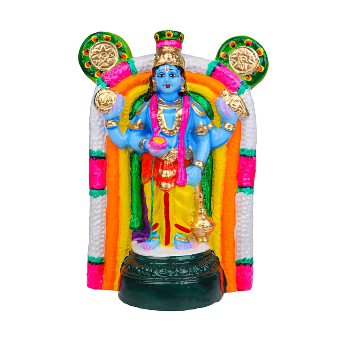 Guruvayurappan Clay Golu Bommai - 10 inches / Golu Doll / Navaratri Golu Bomma / Gombe / Bommalu - Clay Kolu Bommai