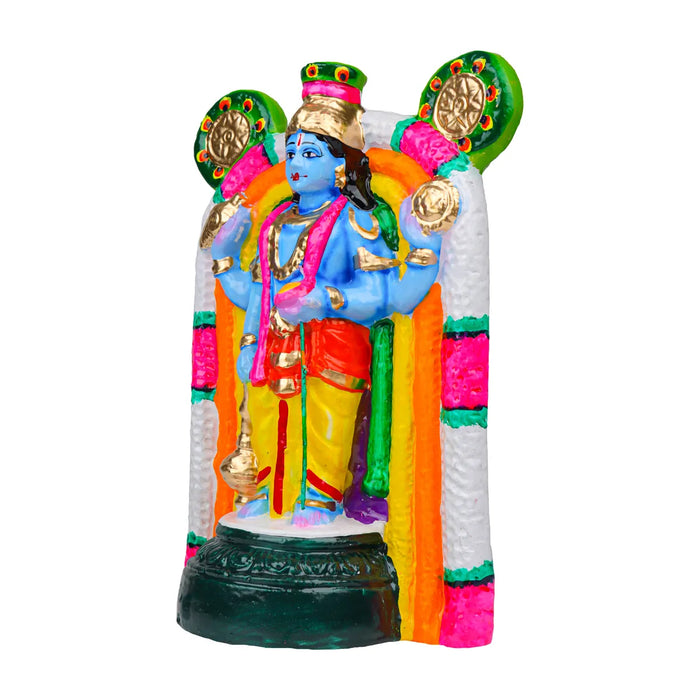 Guruvayurappan Clay Golu Bommai - 10 inches / Golu Doll / Navaratri Golu Bomma / Gombe / Bommalu - Clay Kolu Bommai