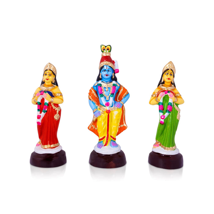 Gopishtri Paper Mache Golu Bommai Set - 8.5 x 3 Inches | Giri Golu Doll/ Navaratri Kolu Bomma/ Bommai