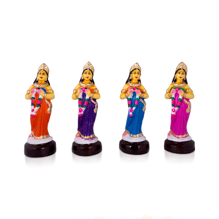 Gopishtri Paper Mache Golu Bommai Set - 8.5 x 3 Inches | Giri Golu Doll/ Navaratri Kolu Bomma/ Bommai