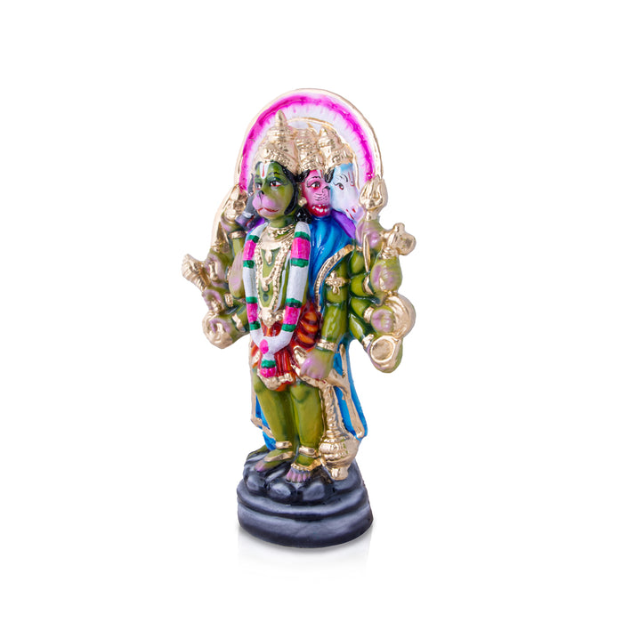 Panchmukhi Hanuman Clay Golu Bommai - 15 x 9 Inches | Giri Golu Doll/ Navaratri Golu Bomma/Gombe/Bommai