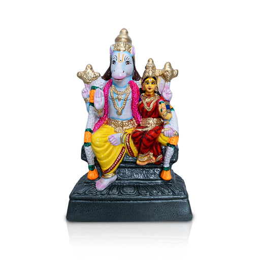 Lakshmi Hayagriva Clay Golu Bommai Pair - 14 x 8.5 Inches | Golu Doll / Navaratri Golu Bomma / Gombe / Bommai - Clay Kolu Bommai