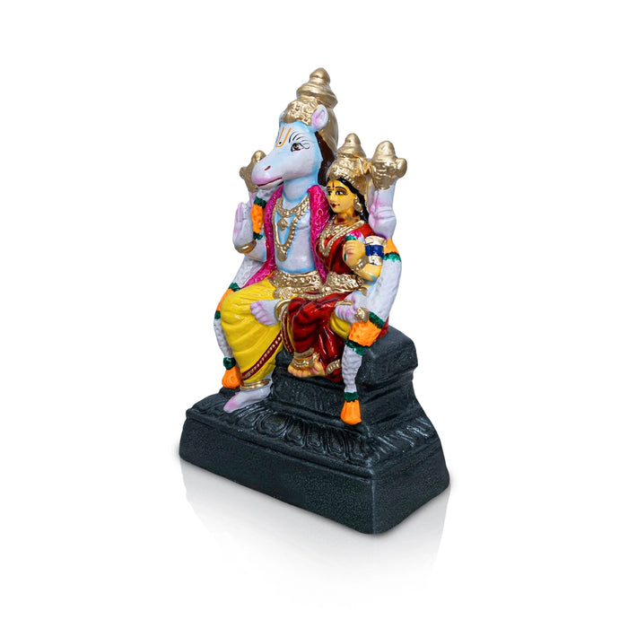 Lakshmi Hayagriva Clay Golu Bommai Pair - 14 x 8.5 Inches | Golu Doll / Navaratri Golu Bomma / Gombe / Bommai - Clay Kolu Bommai