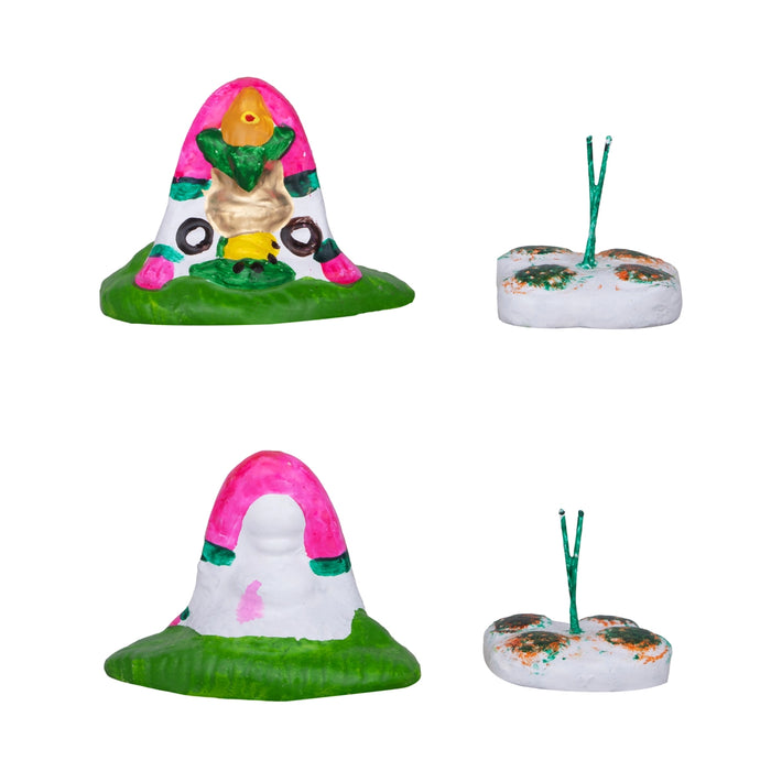 Iyer Marriage Clay Golu Bommai Set - 13 x 11 Inches | Giri Golu Doll/ Navaratri Golu Bomma/Gombe/Bommai - Clay Kolu Bommai