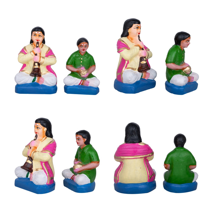Iyer Marriage Clay Golu Bommai Set - 13 x 11 Inches | Giri Golu Doll/ Navaratri Golu Bomma/Gombe/Bommai - Clay Kolu Bommai