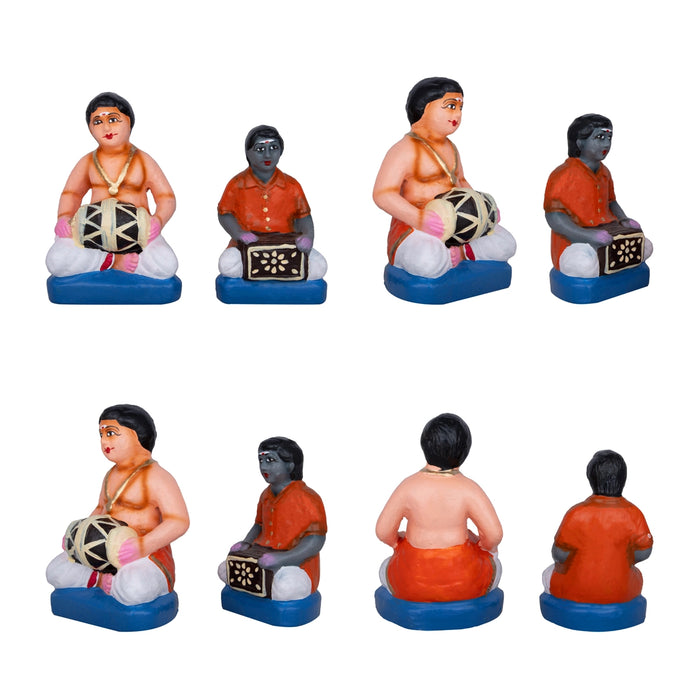 Iyer Marriage Clay Golu Bommai Set - 13 x 11 Inches | Giri Golu Doll/ Navaratri Golu Bomma/Gombe/Bommai - Clay Kolu Bommai
