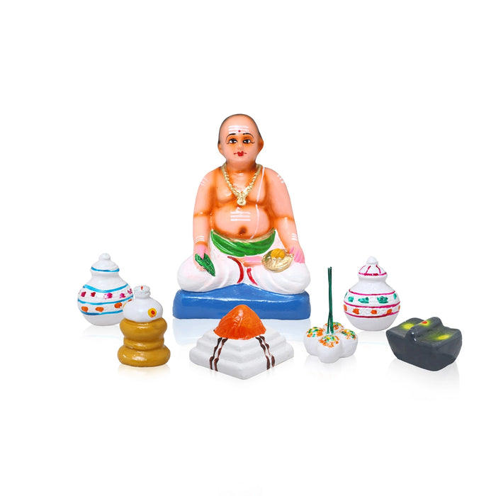 Iyer Kalyanam Paper Mache Golu Bommai Set - 14 x 13.5 Inches | Giri Golu Doll/Navaratri Golu Bommai/ Gombe