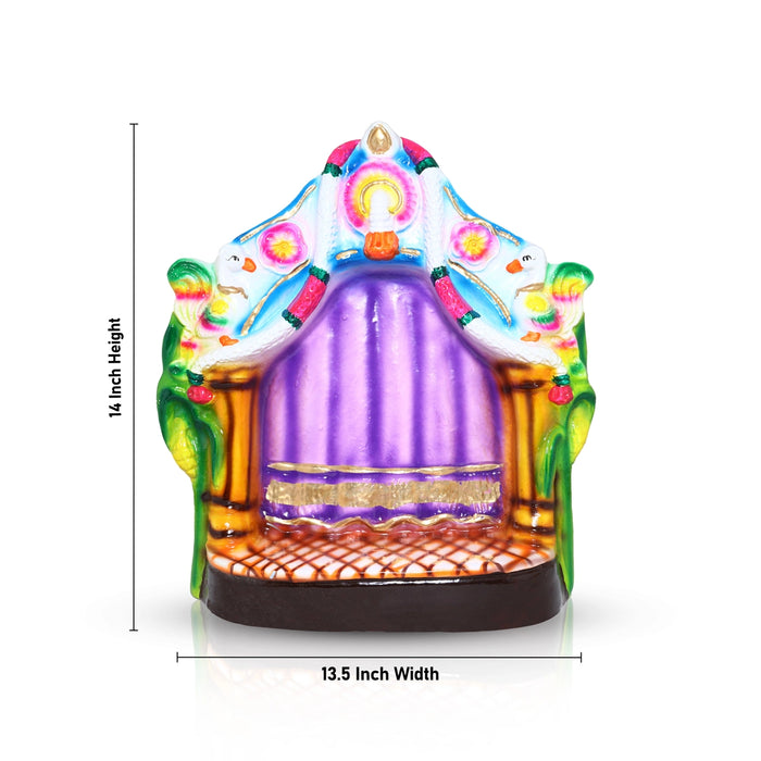 Iyer Kalyanam Paper Mache Golu Bommai Set - 14 x 13.5 Inches | Giri Golu Doll/Navaratri Golu Bommai/ Gombe