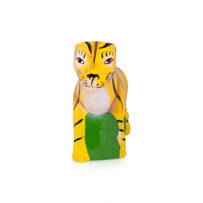 Aiyappan Pulivahanan Clay Golu Bommai Set - 7.5 x 2.5 Inches | 5 Pcs/ Giri Golu Doll/ Navaratri Kolu Bommai