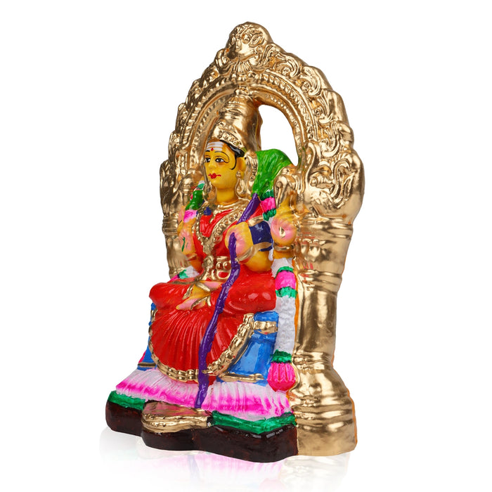 Kamakshi Clay Golu Bommai - 9 x 8 Inches | Giri Golu Goll/ Navartri Kolu Bomma/ Gombe/ Dasara Doll