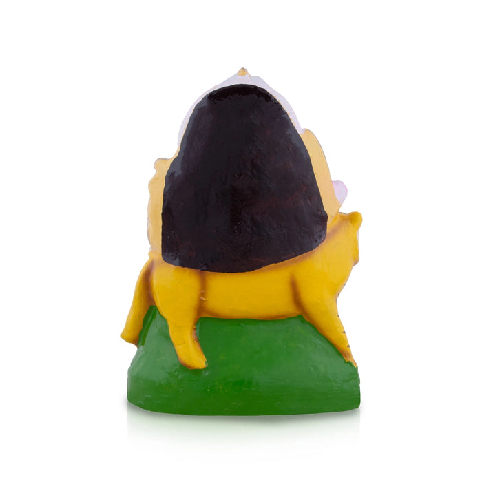 Kanagadurga Sitting On Tiger Golu Bommai - 10 x 8 Inches | Giri Golu Doll/ Navaratri Golu Bommalu/ Gombe